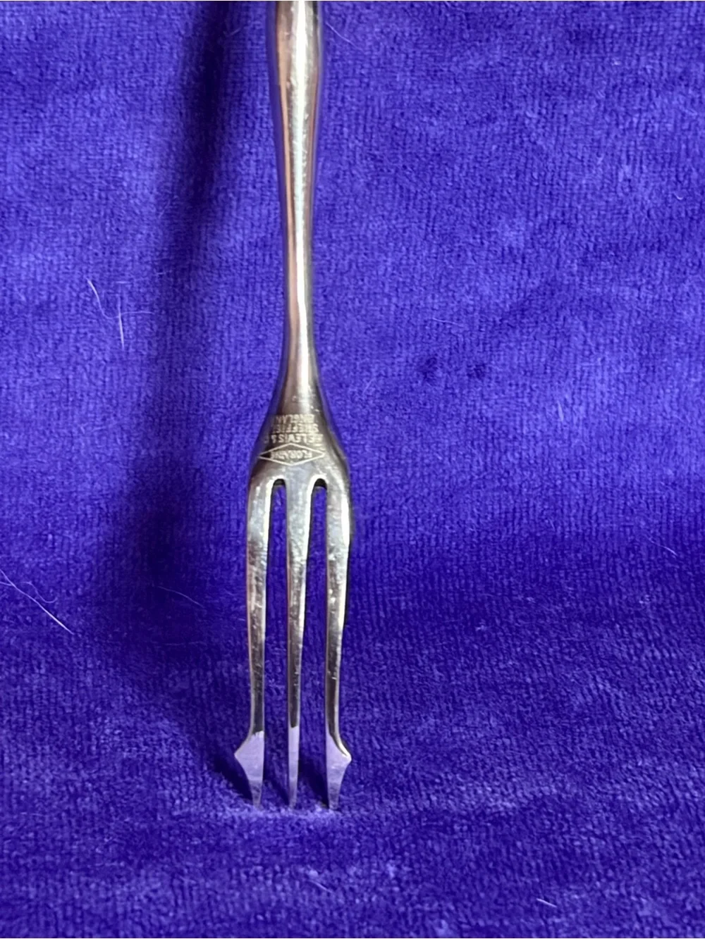 Vintage A.E. Lewis Floraine Shrimp Seafood Fork 8.5